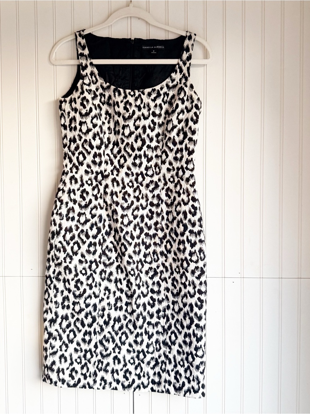 Isabella DeMarco Size 2  Leopard Print Sheath Sleeveless Cocktail NINA Dress